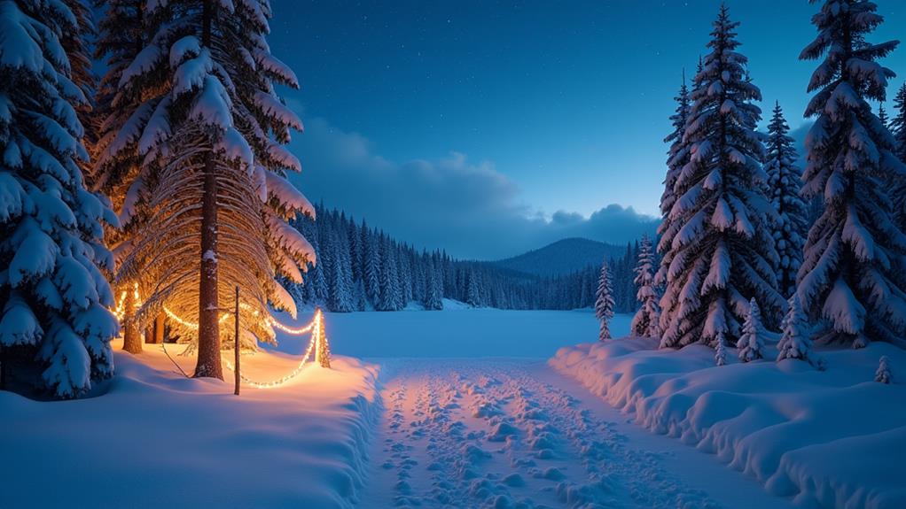 festive snowy getaway dream