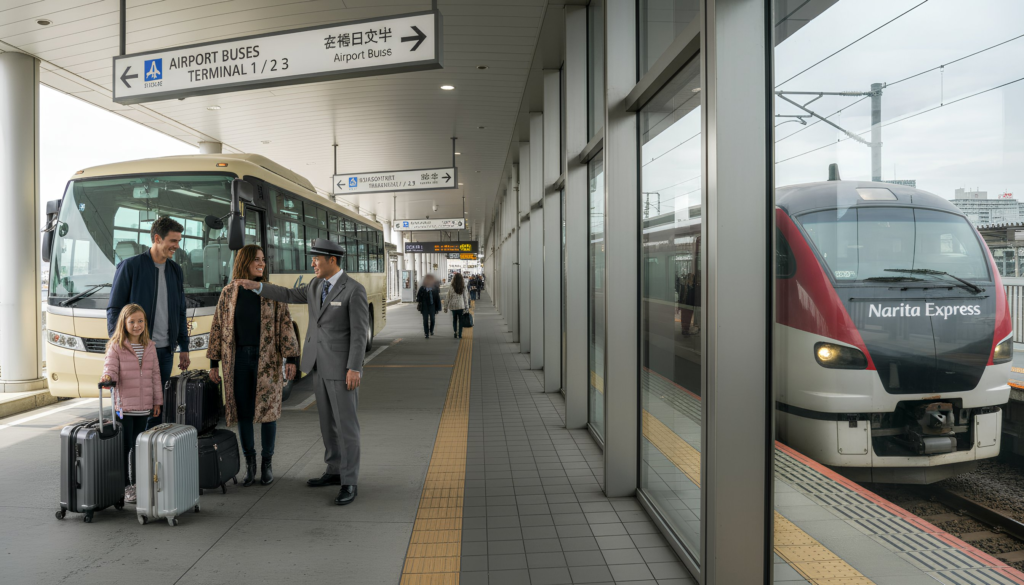 Airport bus vs train