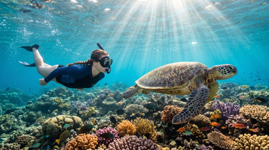 Xiaoliuqiu Snorkelling with Sea Turtles
